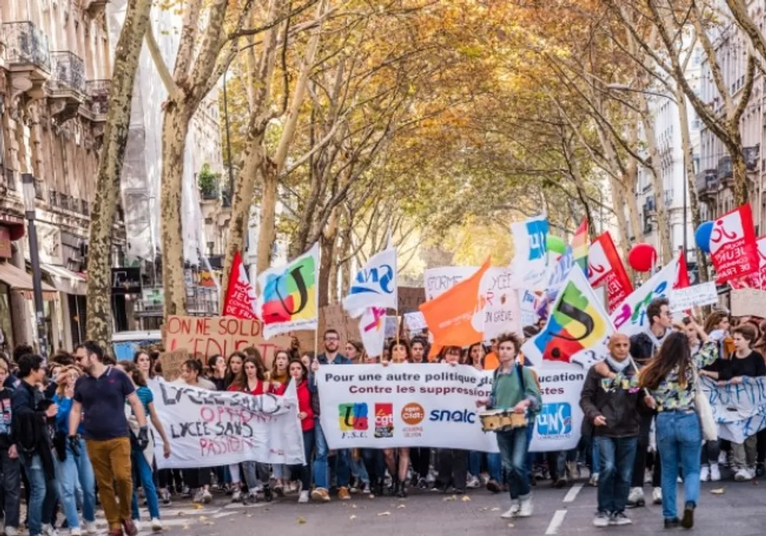 CGT, FO ou encore FSU en tête de cortèges.